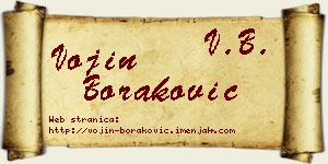 Vojin Boraković vizit kartica